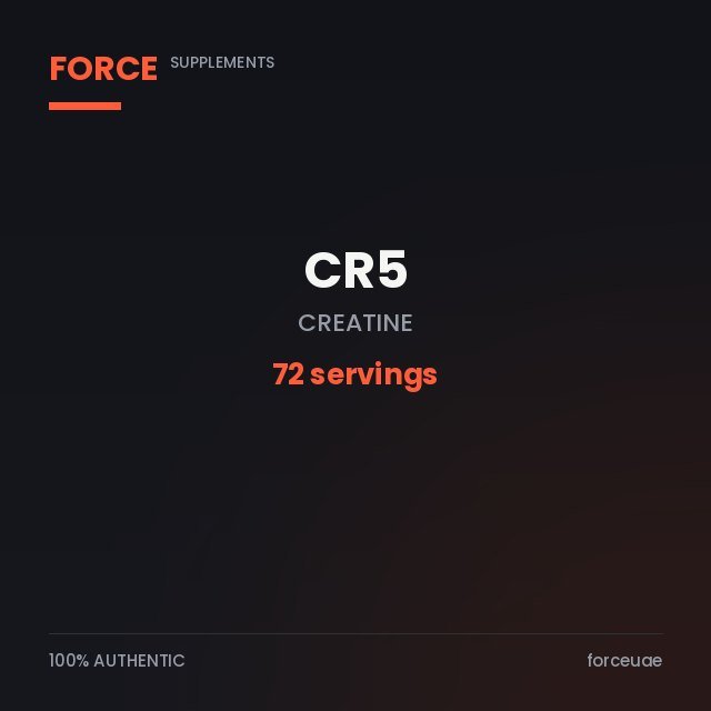 CR5 Creatine Monohydrate Powder — 72 Servings